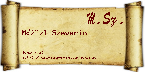 Mözl Szeverin névjegykártya